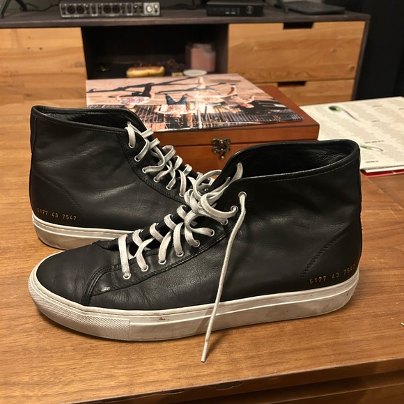 Common Project Black Achilles High, white sole - Picture 1 of 4